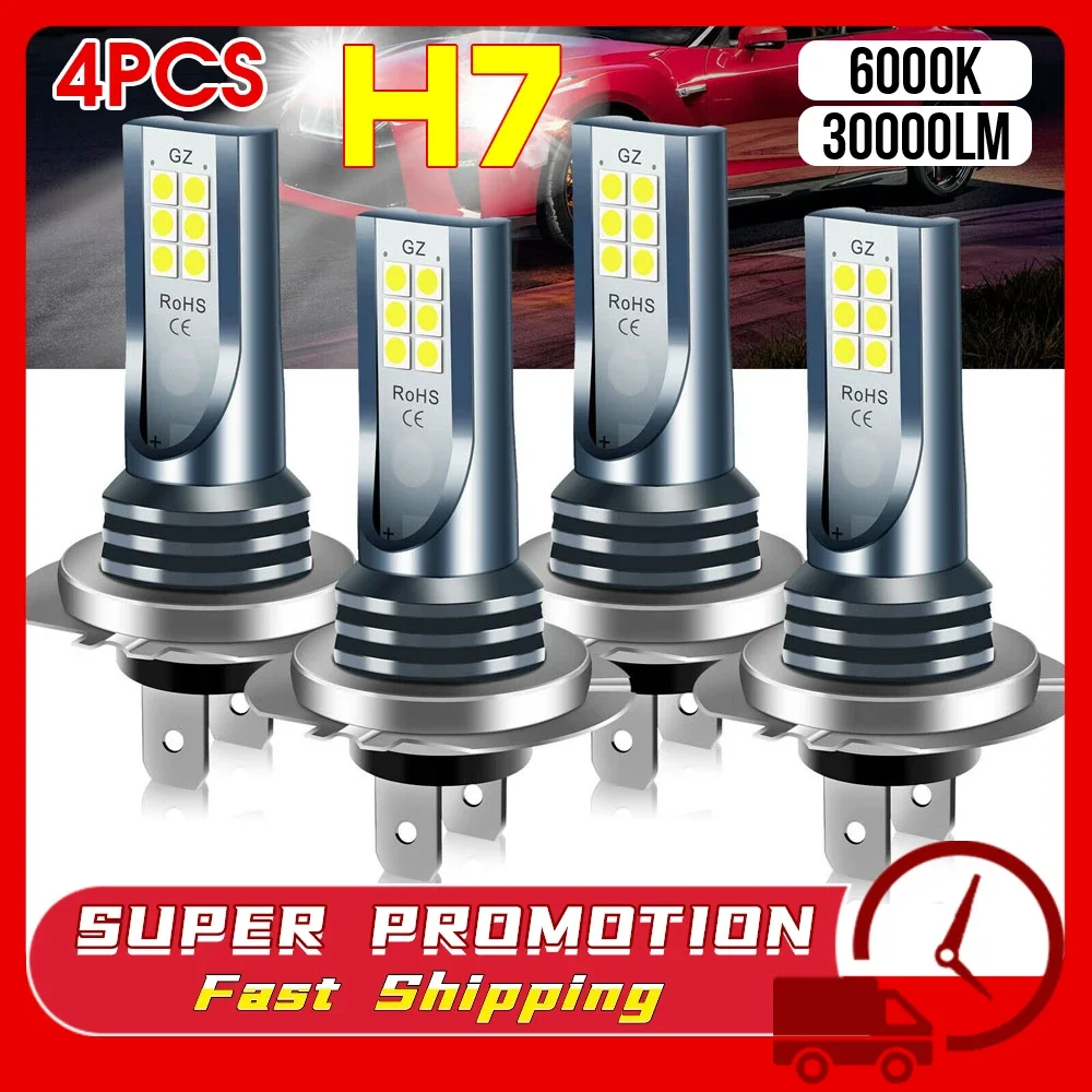 H7 LED Headlight Bulb 12V 24V Car fog lamp 10000LM Car High Low Beam IP67 Waterproof Super Bright White for Vehicle Accessories