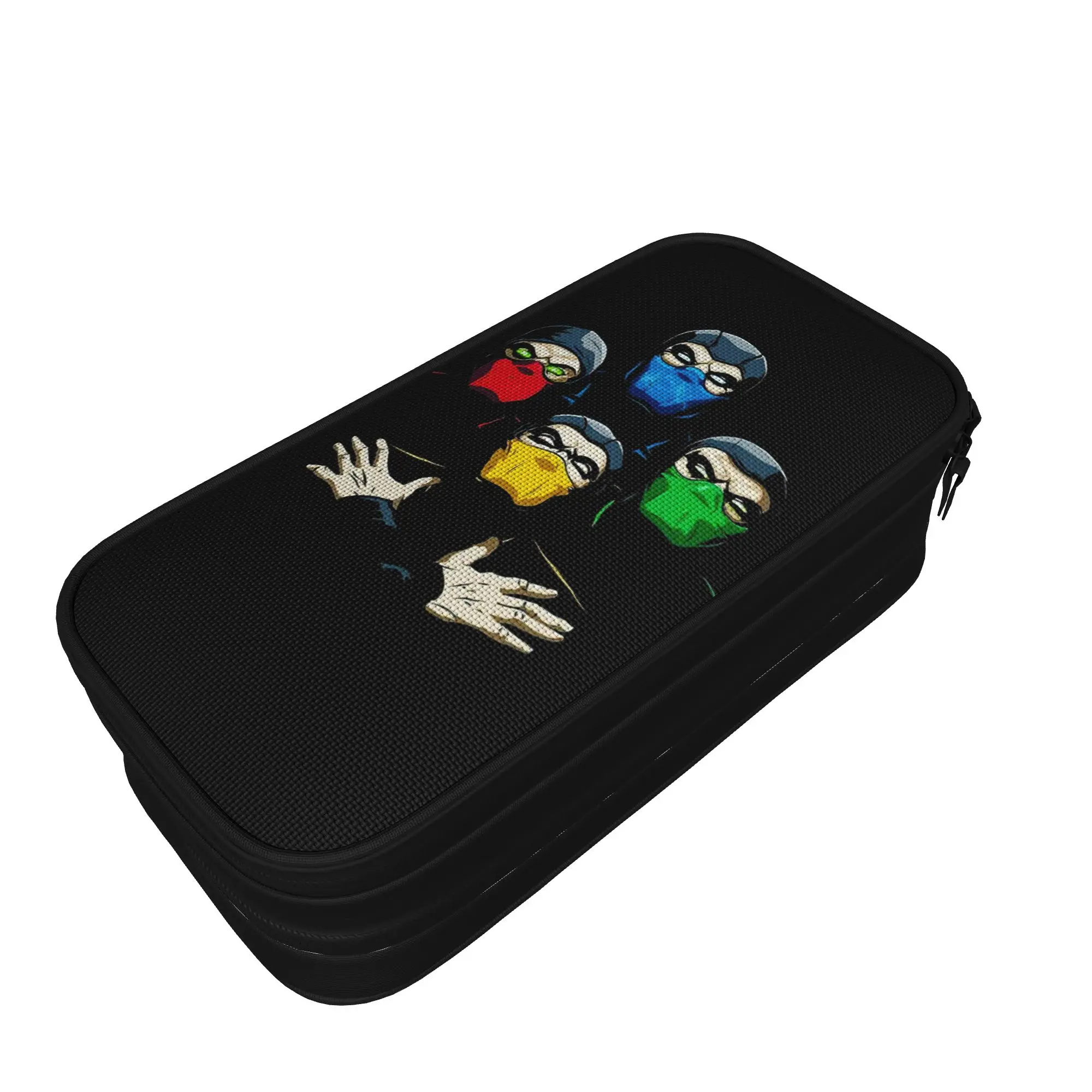 Estuche para lápices Mortal Kombat The Four Legendary Ninjas, estuches para lápices para estudiantes, bolsa de gran capacidad, suministros escolares, regalo, papelería