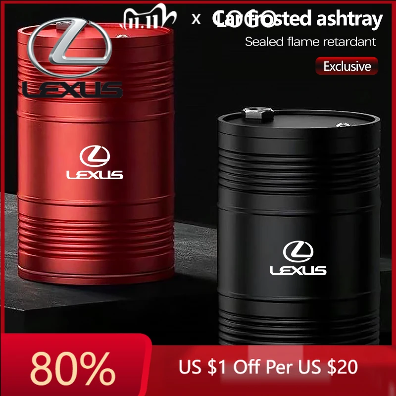 

2026 Hot Interior Stickers Car Ashtray Detachable Ash Tray Cup Accessories For Lexus F SPORT RX300 IS200 IS250 ES350 Ct200h UX2