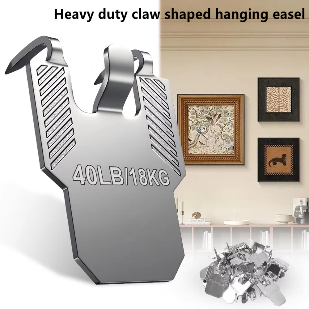 20Pcs Heavy Duty Claw Picture Hangers for Drywall No Damage Wall Hooks for Picture Frames Art Posters Photos Paintings & Mirrors