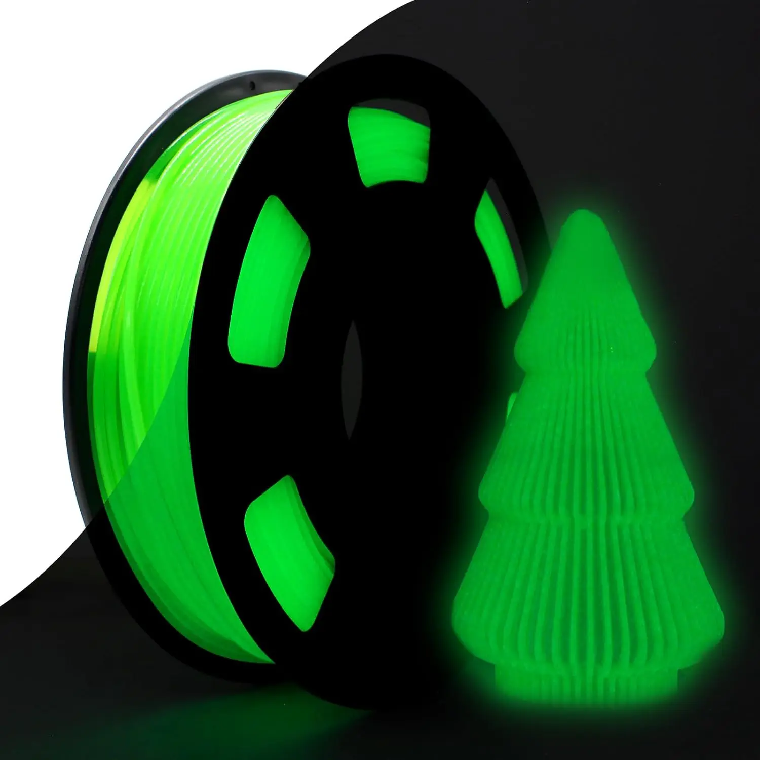 

95A TPU 3D Printer Filament, 1.75mm Glow in The Dark green, Soft TPU Flexible 3D Printing Filament,250g Spool