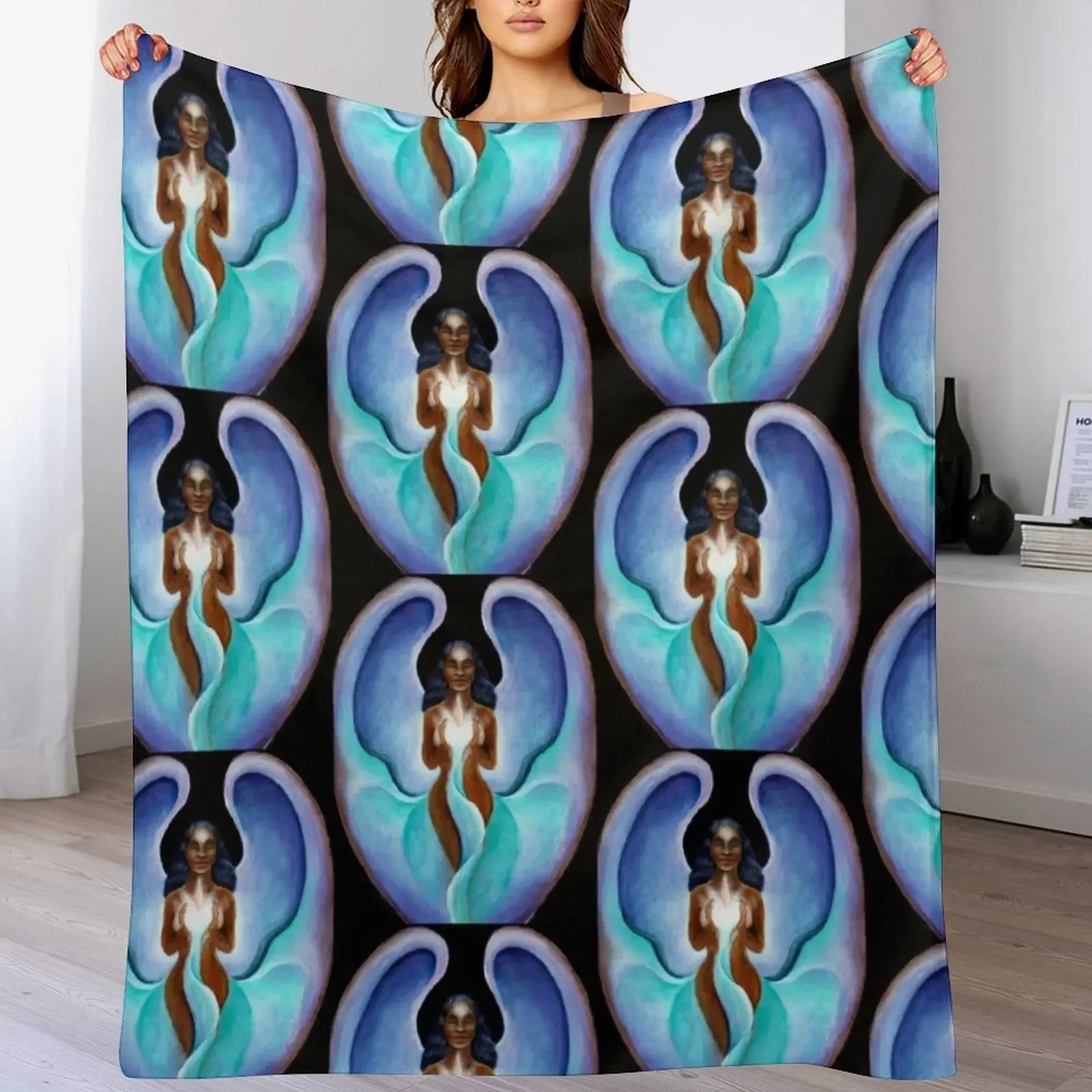 

Yemaya Throw Blanket Thermal Picnic Decorative Sofa Stuffeds Blankets