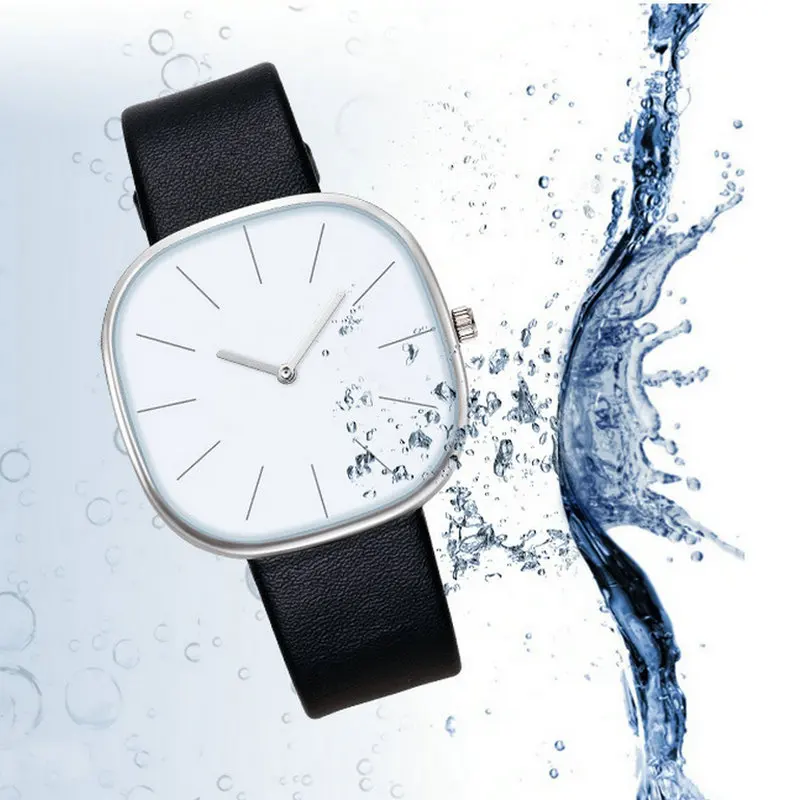 Light Luxury Quartz Women's Watch 2023 Japanese Minimalist Leather with Large Dial Student Watch Fashion Couple Quartz Watch