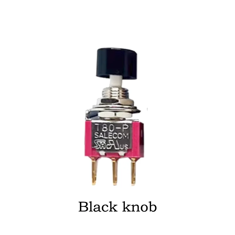 1pcs BLACK SH T80-P Series P8701 3-Pin Snap-Acting Click Momentary ON-MOM Mini Push Button Switch gold plated feet