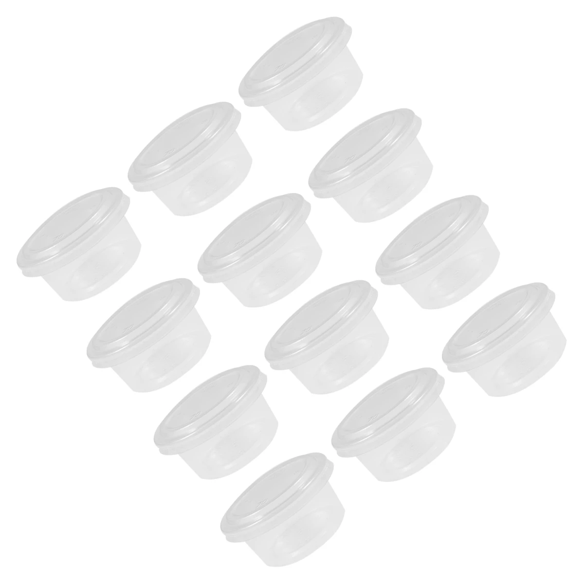

100 set Yogurt Cups 90ml Disposable Clear Containers Lids for Sauce Jelly Pudding Dessert Party BBQ Weddings Catering