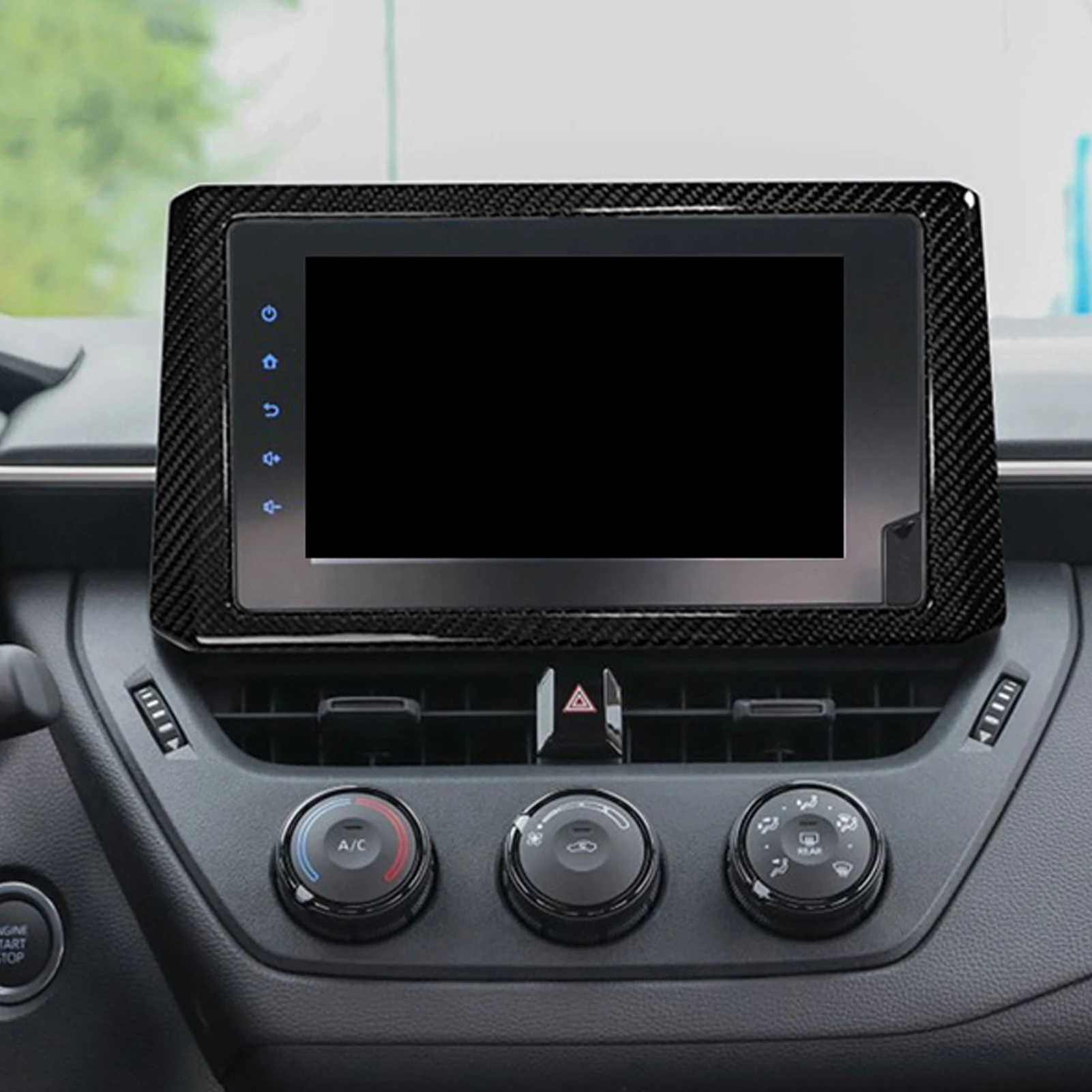 For Toyota GR Corolla 2023 2024 2025 Dry Carbon Fiber Navigation Screen Frame Overlay Trim