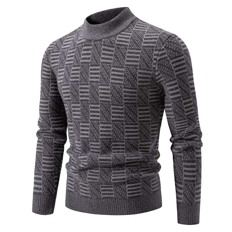 Pull en tricot de haute qualité pour hommes, vêtements chauds décontractés pour documents, automne et hiver, nouveau