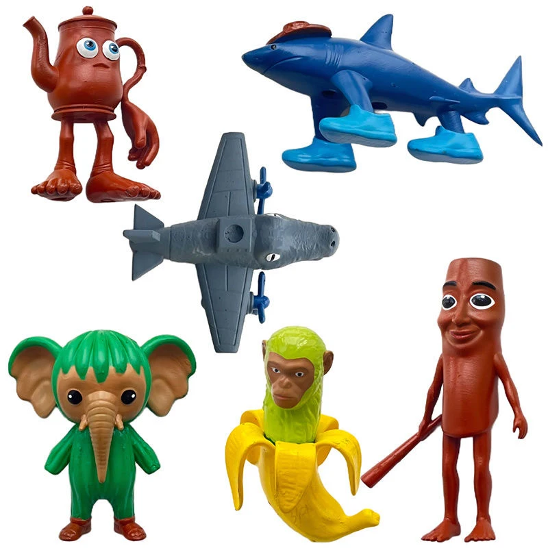 

Italian Brainrot Tung Sahur Figure Toy Tralalero Tralala Figures Bombardino Crocodilo Shimpanzini Bananini Model Decor Doll Gift