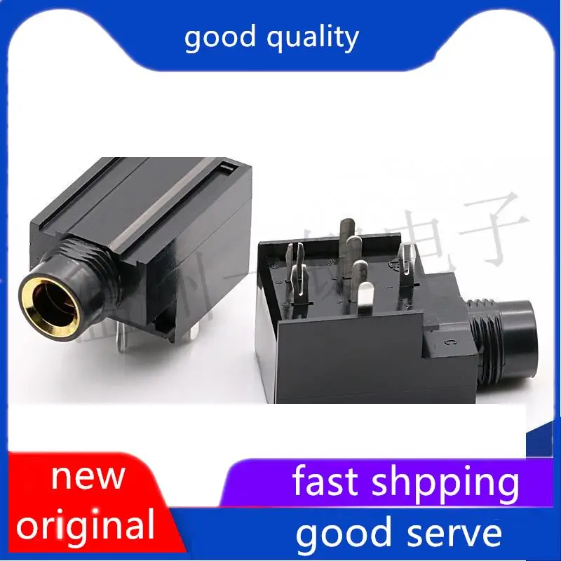 

10pcs original new 202-7P gold-plated 6.35mm high 7-pin headphone socket, audio audio DIY microphone amplifier socket