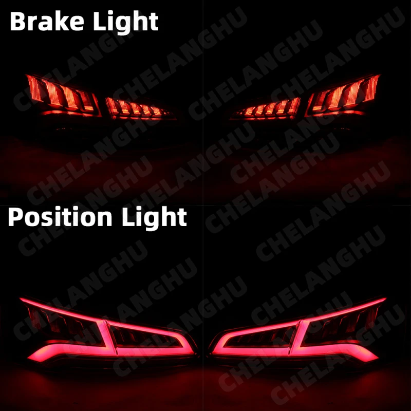 1Pair Left+ Right Tail Rear Lamp For Audi Q5 2018 2019 2020 European Version Car Brake Taillight