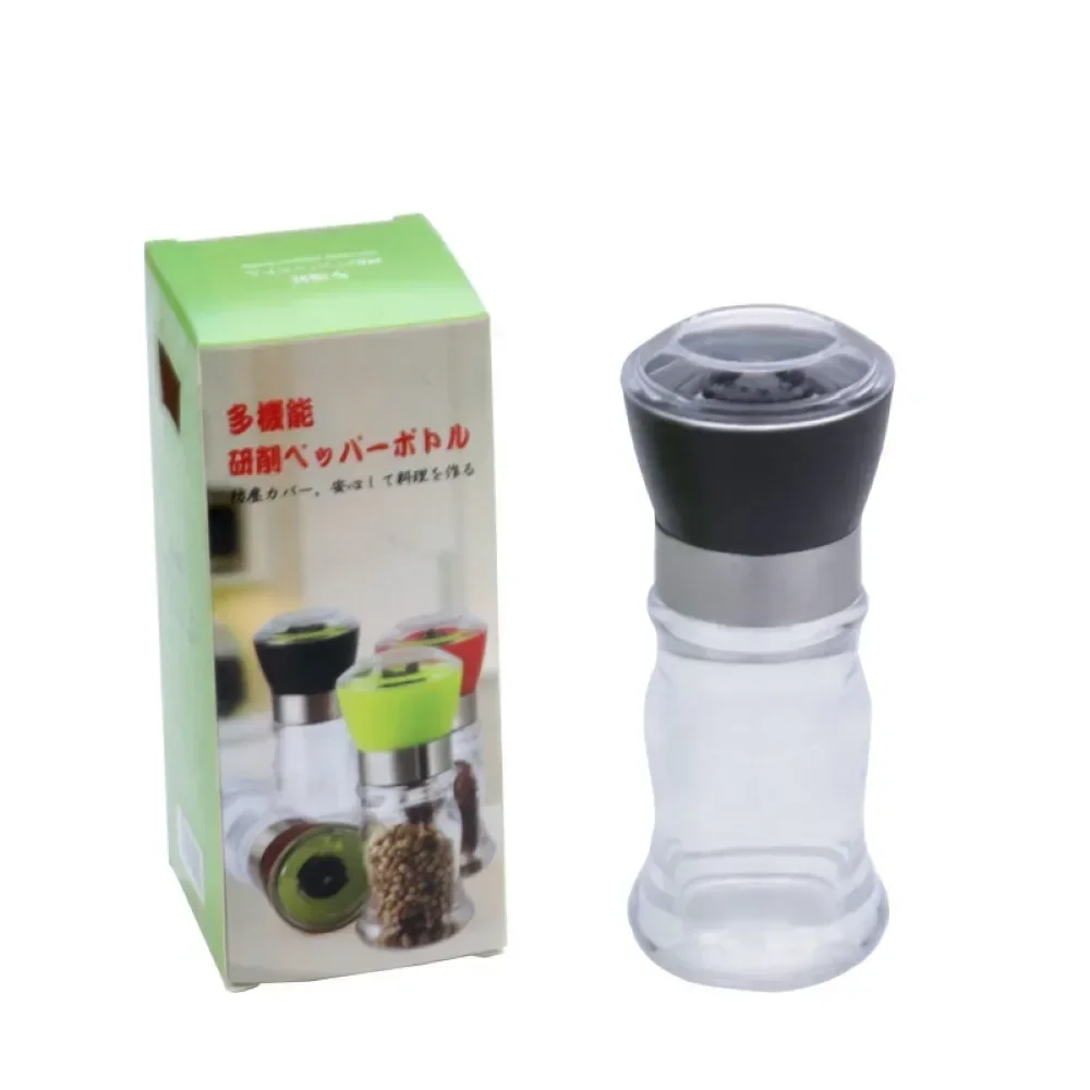 1Pc Manual Salt Pepper Mill Grinder Seasoning Bottle Spice Grinding Containers Adjustable Mill Shakers Kitchen Accessories