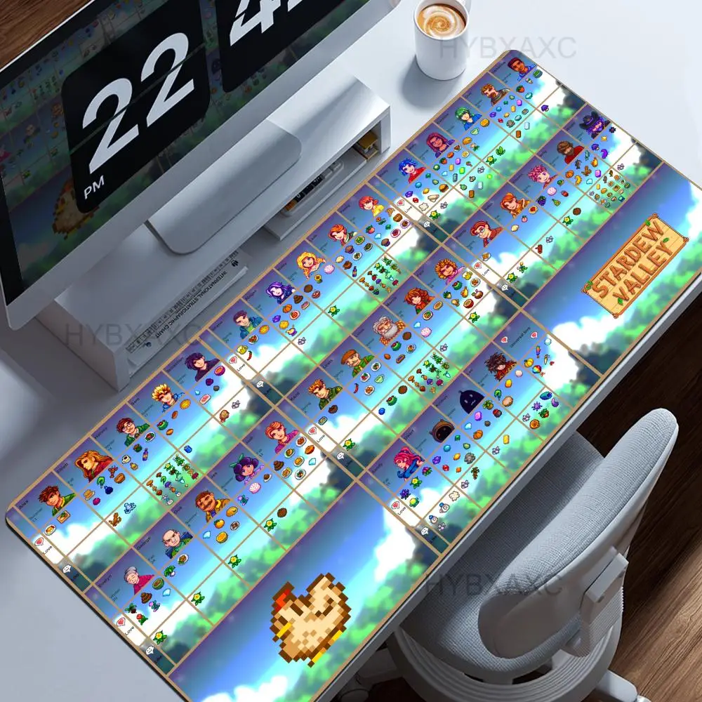 

Большой игровой коврик для мыши Pixel Art Kawaii Anime Настольный коврик PC Stardew Valley Коврик для мыши Ноутбук Мультяшный милый коврик для клавиатуры XXL Настольный коврик