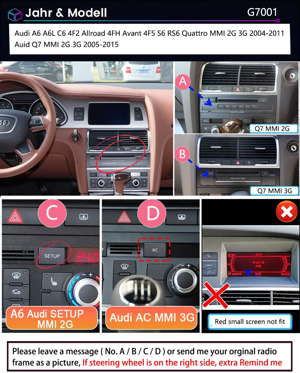 Android Auto Car radio Wireless Carpaly GPS Navigation HD Reverse camera For Audi A6 A6L C6 4F2 Allroad 4FH Avant 4F5 S6 RS6 Q7