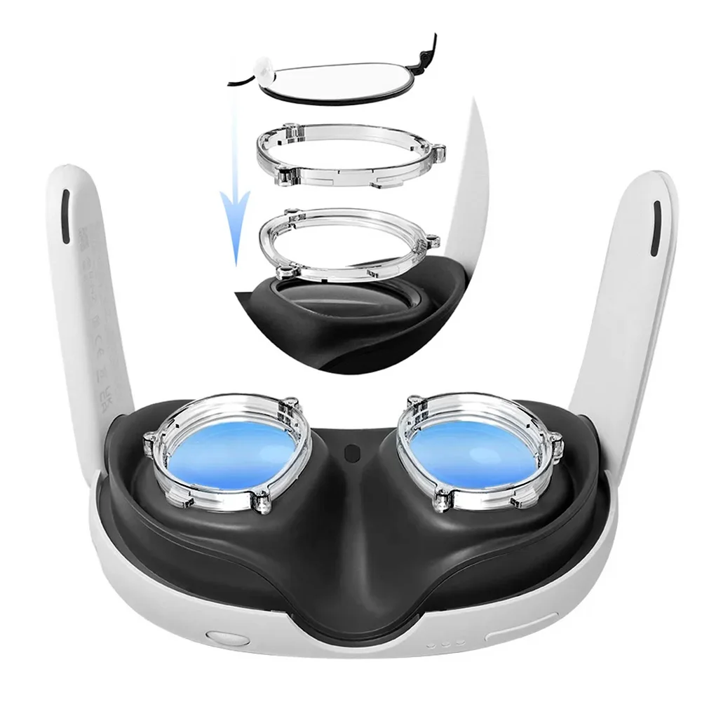 Magnetischer Rahmen & Anti-Blaulicht-Linse VR-Brillenlinsenabstandhalter Anti-Blaulicht-Brille für Meta/Oculus Quest 3 für Meta Quest3