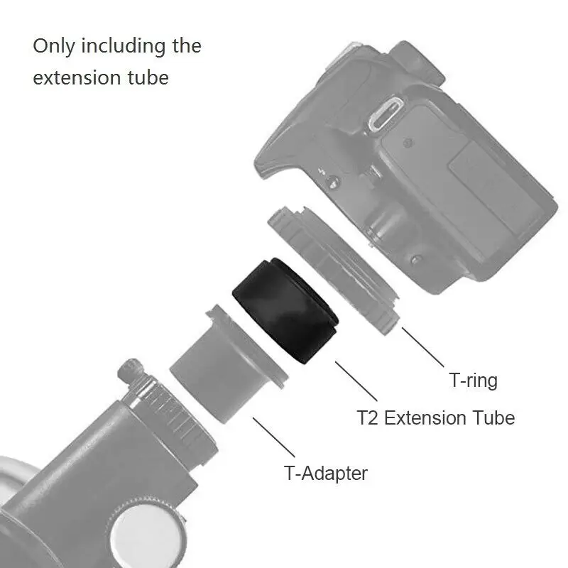 Tubo di prolunga T2 per telescopio astronomico 3/5/7/10/12/15/20/30mm M42x0.75mm Anello adattatore filettato di montaggio Estensori da M42 a M42