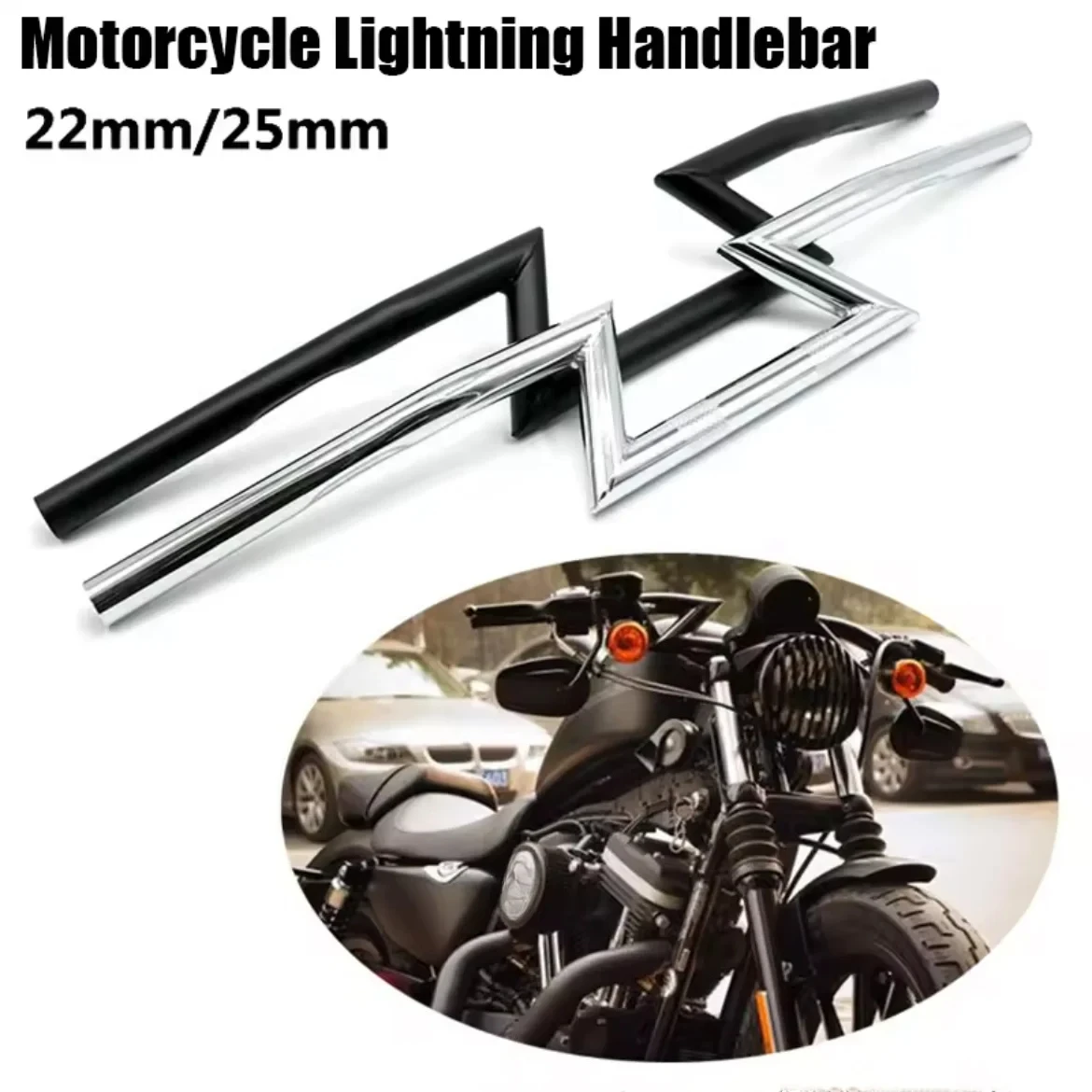 for Har-ley Sportster Cruiser XL 883 1200 Motorcycle Prince Chopper 7/8 