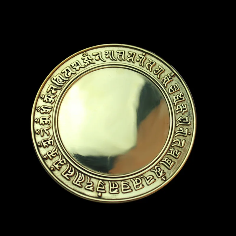 Cz brass convex mirror - zhun ti copper mirror - copper bagua feng shui ornament