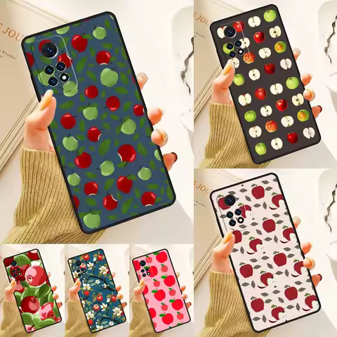 Red Apple Case For Samsung Galaxy S24 Plus S23 S20 S21FE Lite S22 Ultra Note 20 S8 S9 S10 Phone Coque