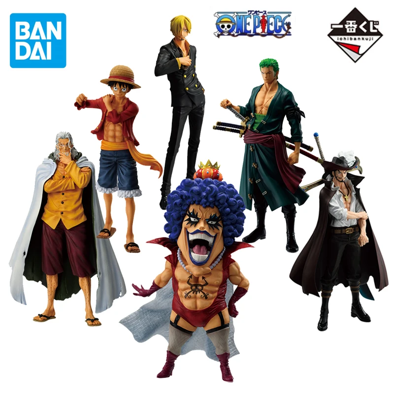 

BANDAI Original Ichiban Kuji One Piece Monkey D. Luffy Zoro Sanji DRACULE.MIHAWK Anime Action Figures Toys For Kids Gift Model