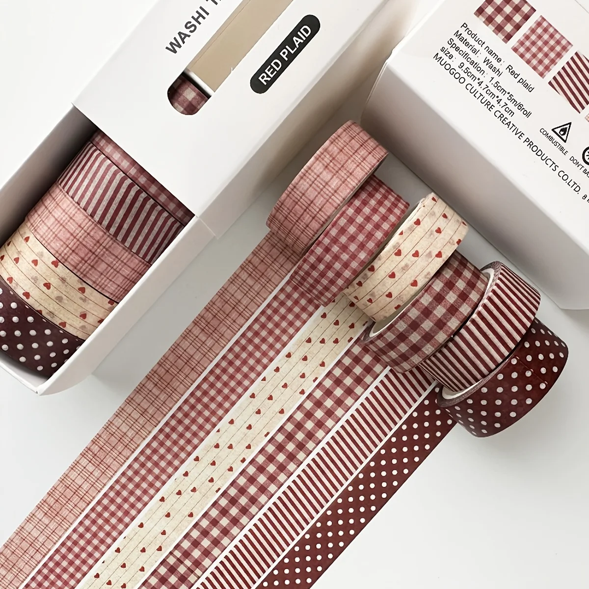 Art Craft Journal - Washi Tape Set, 6 Rolls, Assorted