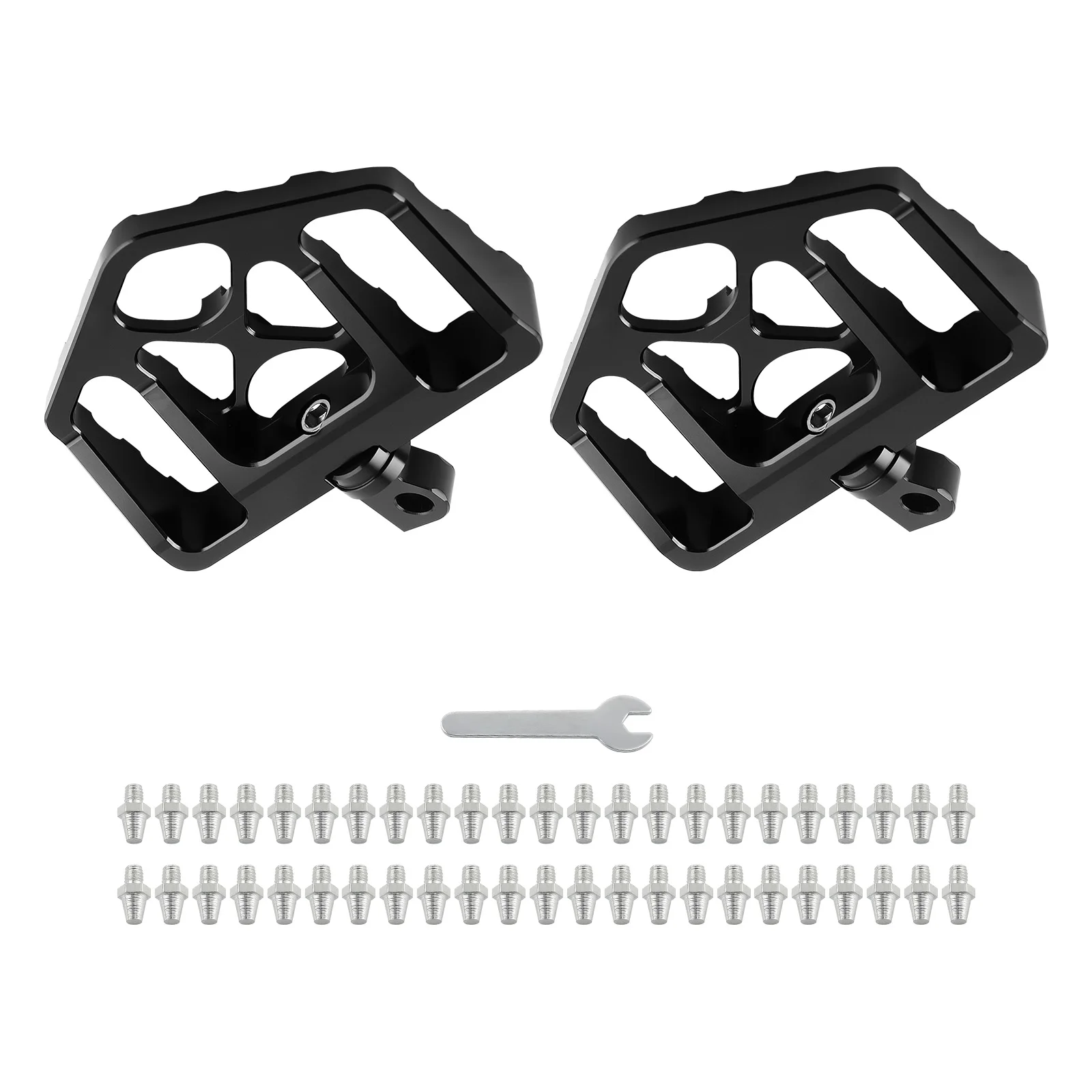 

Wide Fat Foot Pegs Floorboard Fit For H-D Harley Dyna Touring Sportster MX Style