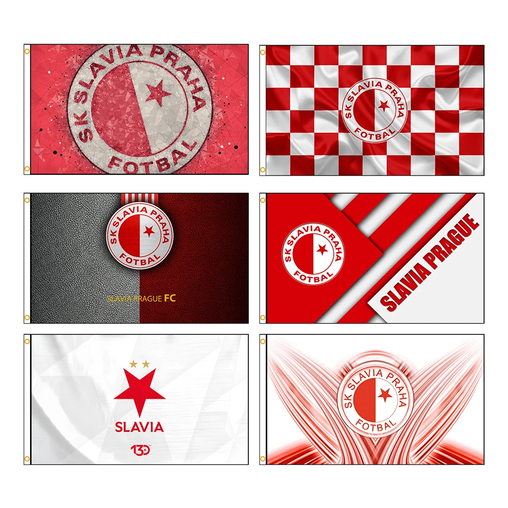 90x150cm 3X5FT SK SLAVIA PRAHA Flags Polyester Printed Banner For Decoration