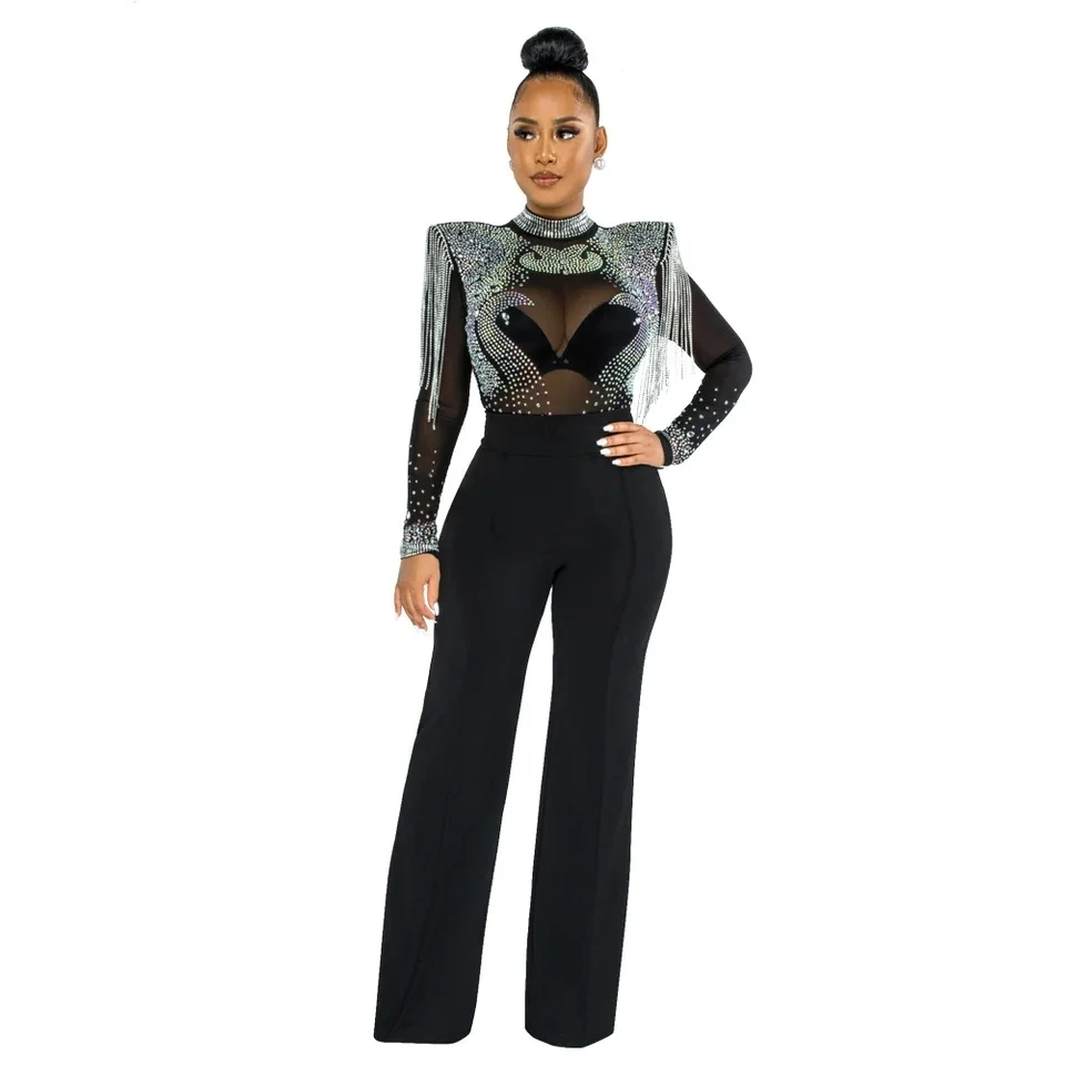 

African Clothes Women 2021 Spring and Autumn African Women Long Sleeve Jumpsuit African Clothing