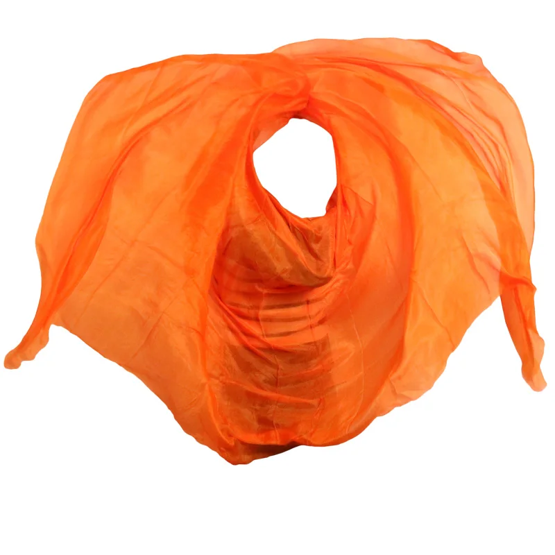 100% Silk Performance Dance Solid Color Light Texture Veil Shawls Women Scarf Costumes Accessories Belly Dance Veils 250cmx114cm