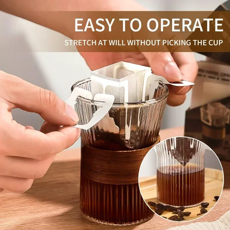 50-200pcs Coffee Filter Bags Disposable Drip Coffee Paper Pack Portable Hanging Ear Espresso Coffee Tea Making Tool Accessories