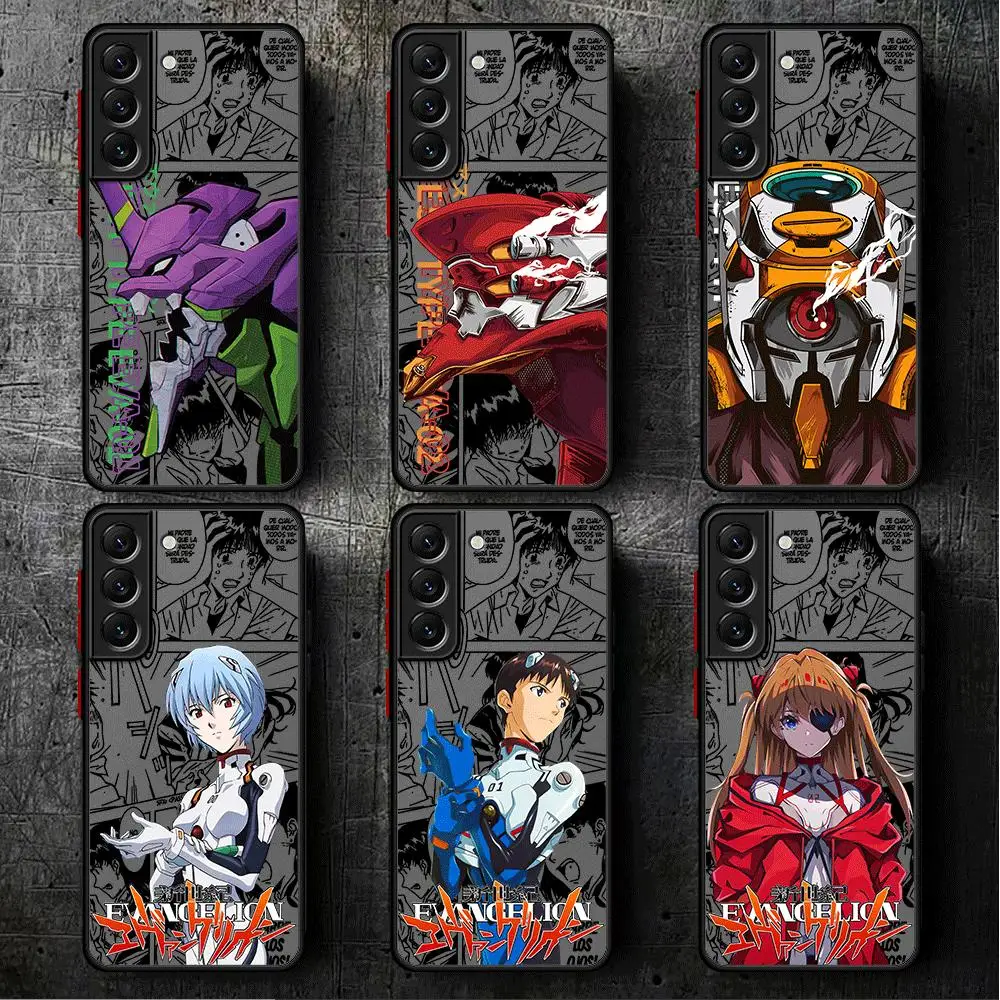 Case for Samsung Galaxy S24 Ultra S23 Ultra S20 FE S21 S22 Plus S10 S9 S23 5G Matte Cover Genesis Evangelions