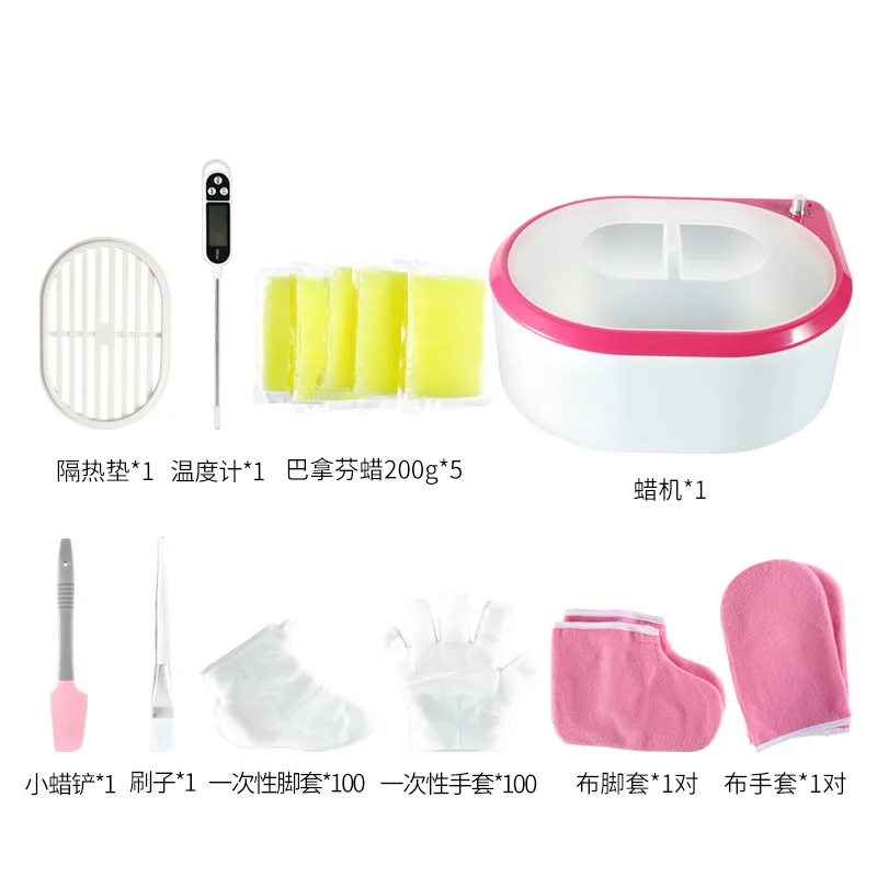 Juego completo de calentador de cera de parafina, máquina de terapia, Kit de cera, dispositivo de cuidado de manos y pies para salón de belleza, accesorios calentadores de cera para el hogar