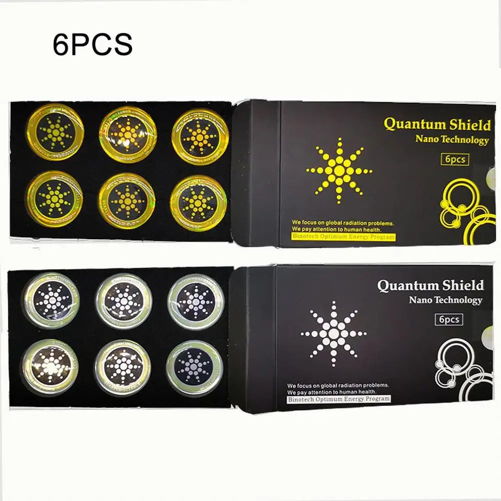 Escudo antirradiación Quantum 5G, 6 piezas, protección anti-emf, teléfonos, ordenadores portátiles, iones, caja de enrutador WiFi, molde adhesivo para funda de teléfono