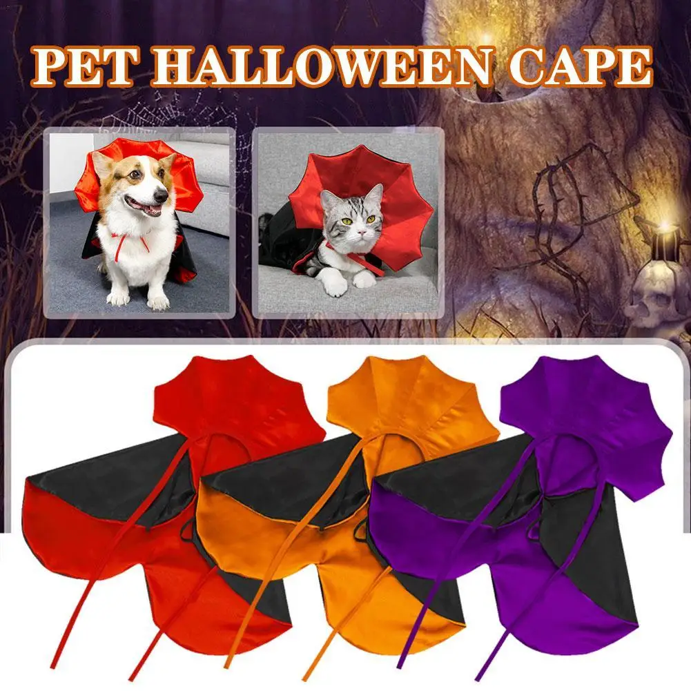 1pcs Pet Clothes Halloween Cat And Dog Cloak Hat Holiday Set Cat And Dog Transformation Dress Christmas Dress Up Earl Windcoat