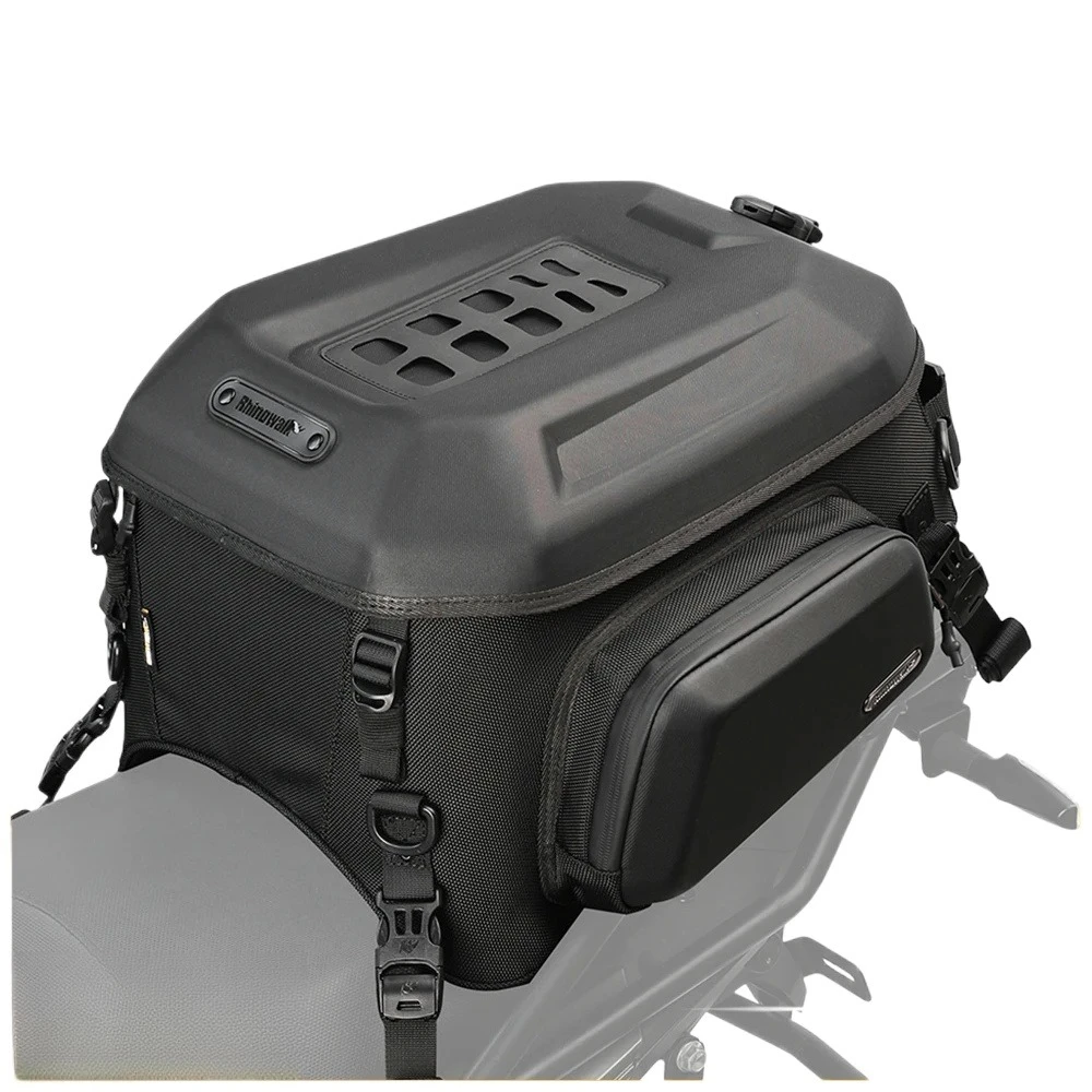

New Fashion Motorcycle Back Seat Bag Bag 23L-35L Expandable Waterproof Inner Bag EVA Hardshell Backpack Tail Luggage Rider Case