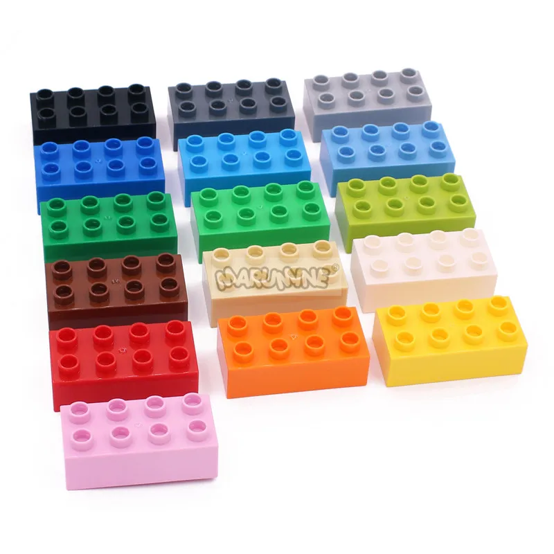 Marumine 2x4 Blocks Cube 5PCS Big Size MOC Classic Building Bricks Bulk Parts Accessories Assembled Constuction 3011 Compatible