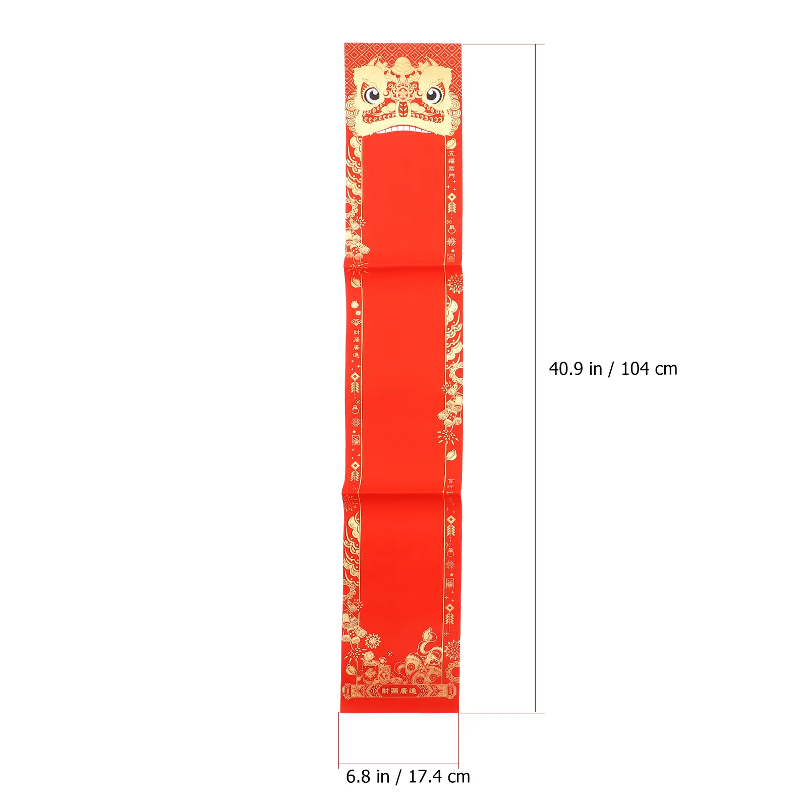 

10Sets Spring Festival Red Xuan Paper DIY Couplets Material for Chinese New Year Calligraphy Writing Festival Decoration