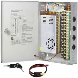 18CH Channel Power Supply Switch Box CCTV Camera Distribution DC12V 30A Output