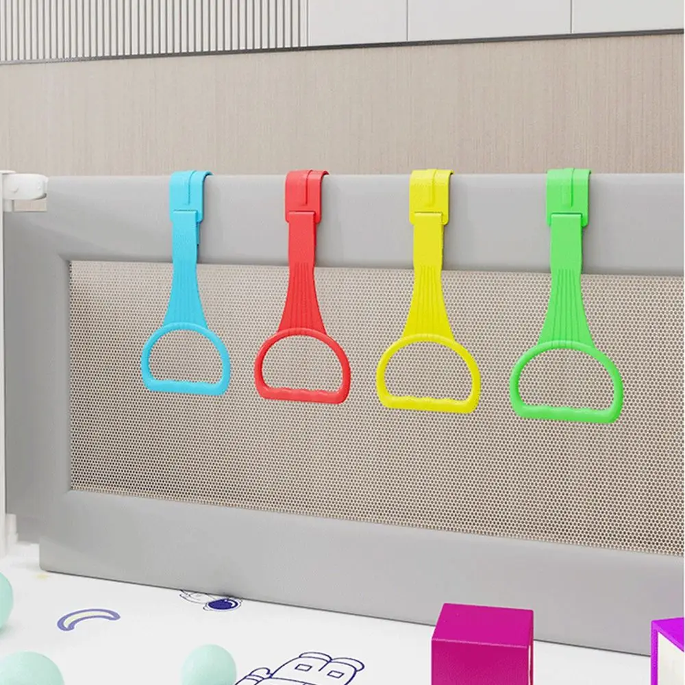 Portable Plastic Pull Ring Candy Color Baby Learn To Stand Baby Crib Ring Light Weight Stroller Hook Playpen