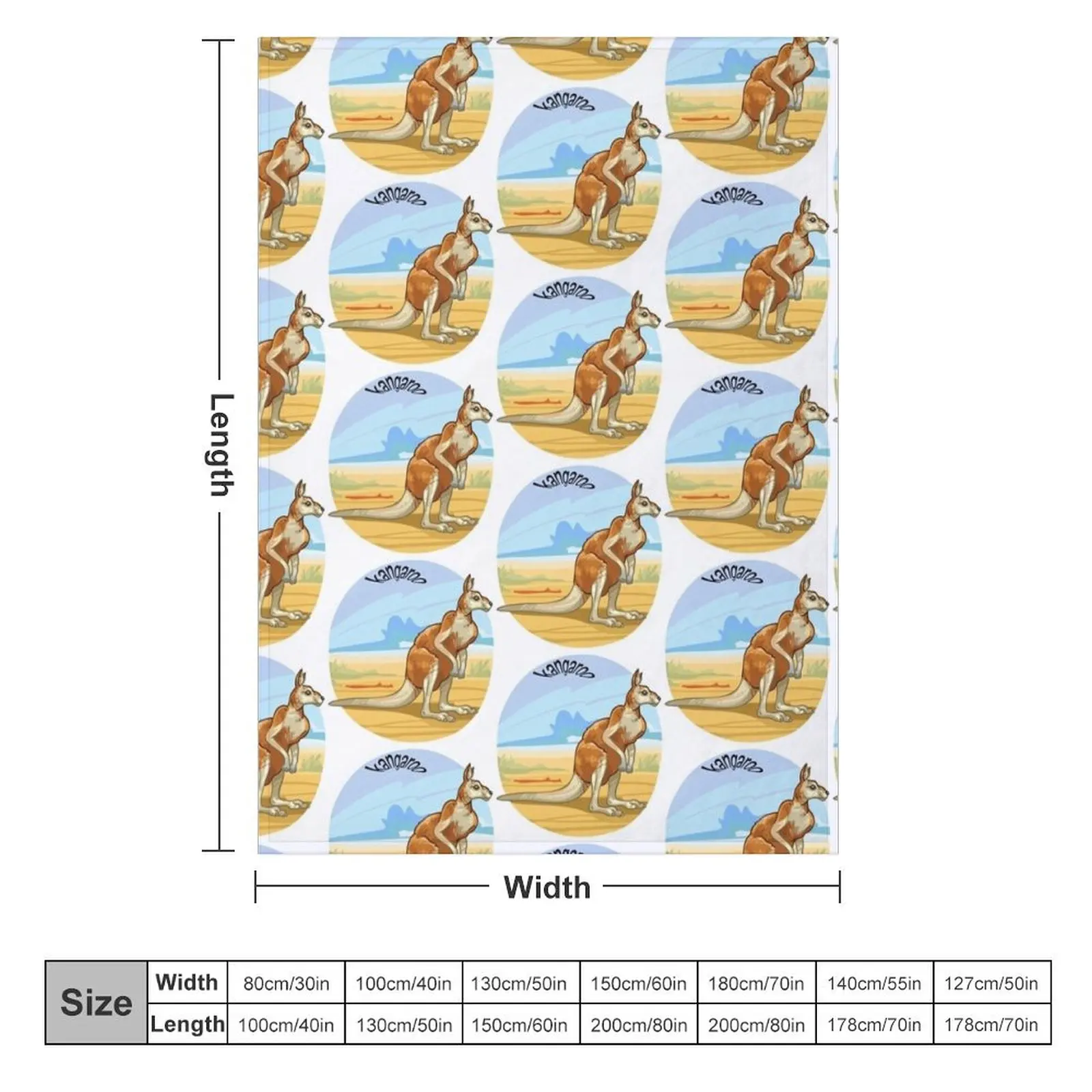 Kangaroo Throw Blanket Warm Polar Loose for winter Blankets