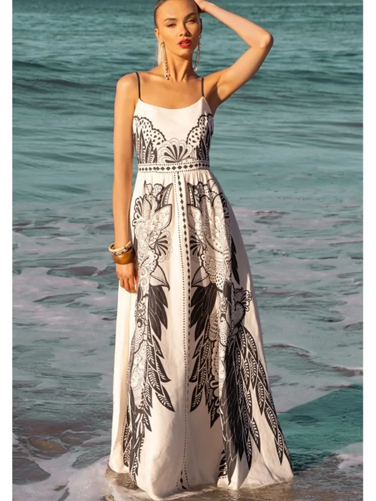 Sommer-Vertuschungen für Damen, Badeanzug, Spaghettiträger, Bademäntel, Badeanzug, 2026, neuer Blumendruck, Strandurlaub, Maxikleider, Vertuschung