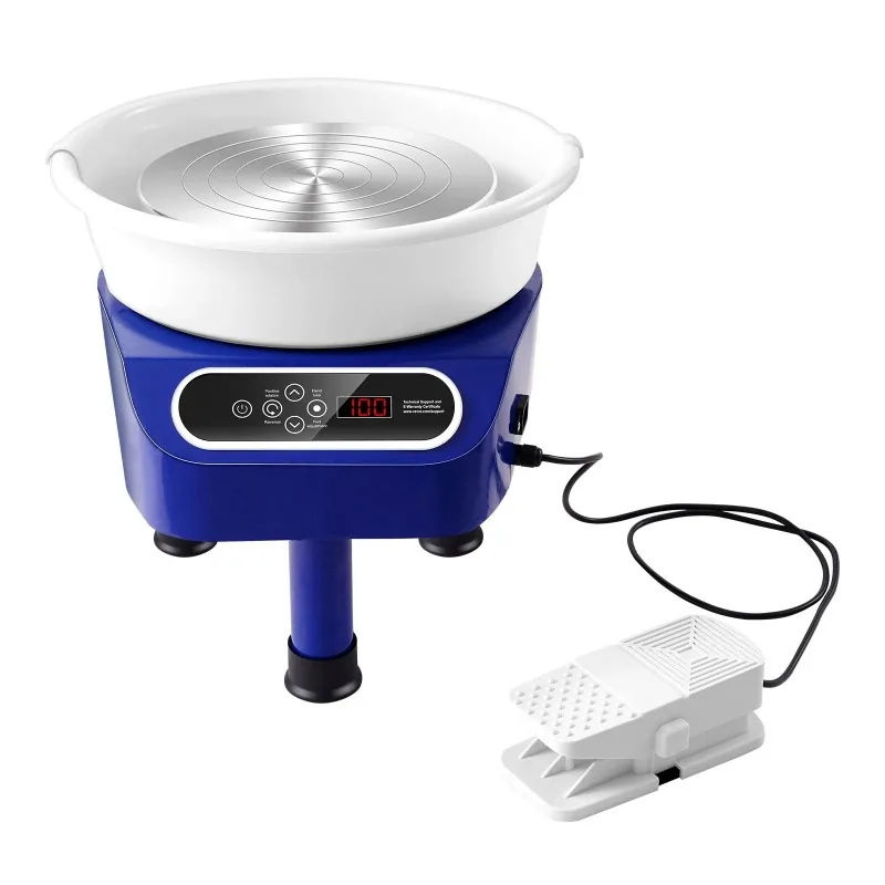 Pottery Wheel, 28cm Pottery Forming Machine, 450W Electric Wheel for Pottery with Foot Pedal and LCD Touch Screen with 300 RPM