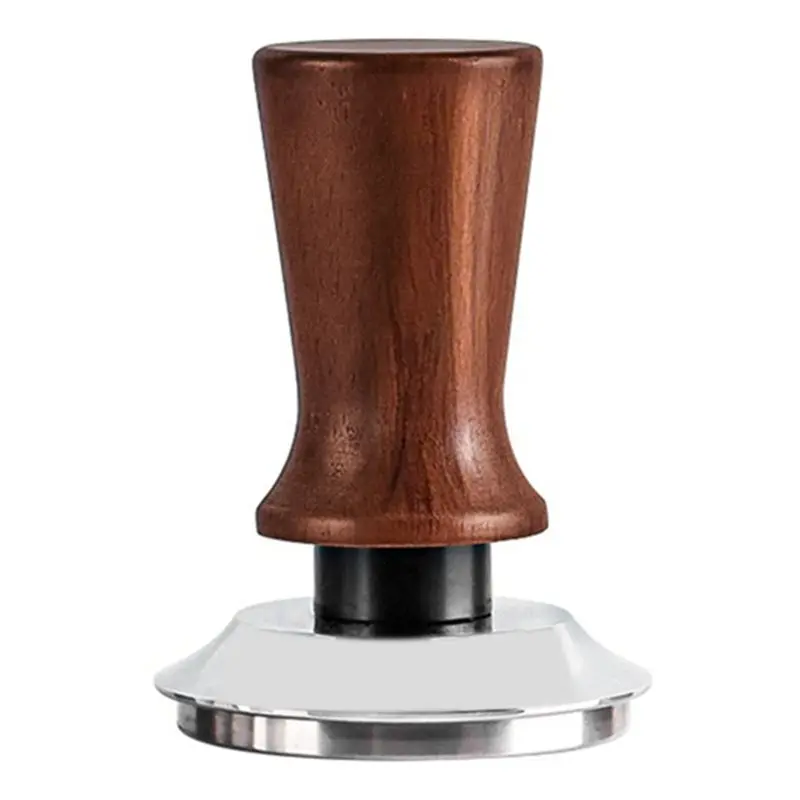 RALCA-Coffee Powder Hammer Adjustable Depth Wooden Handle Constant 30Lb Horizontal Calibration Down Press Coffee Tamper