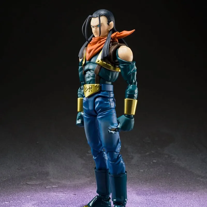 Bandai Dragon Ball Sh Super Android 17 Action Figures Shf Gt Figurine Anime Model Toys Collection Decor Statue Movable Toys Kids