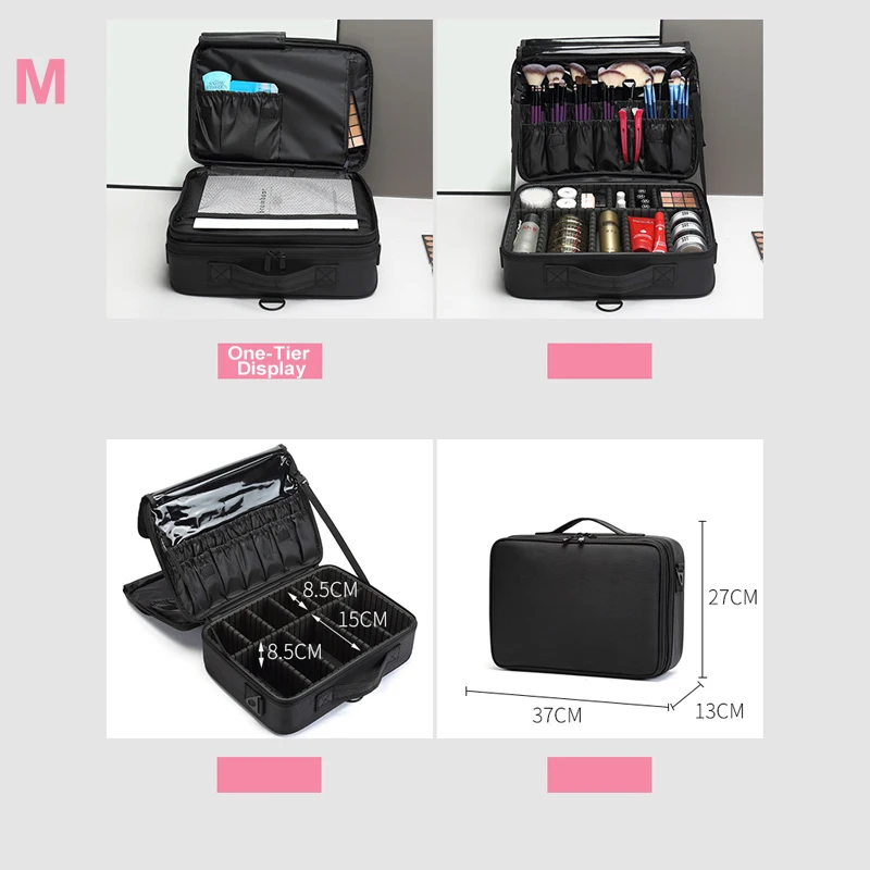 Professionelle Make-Up Fall Weibliche Reise Große Kapazität Schönheit Nagel ToolBox Kosmetische Organizer Koffer Für Make-Up Lagerung Boxen – Detail 5