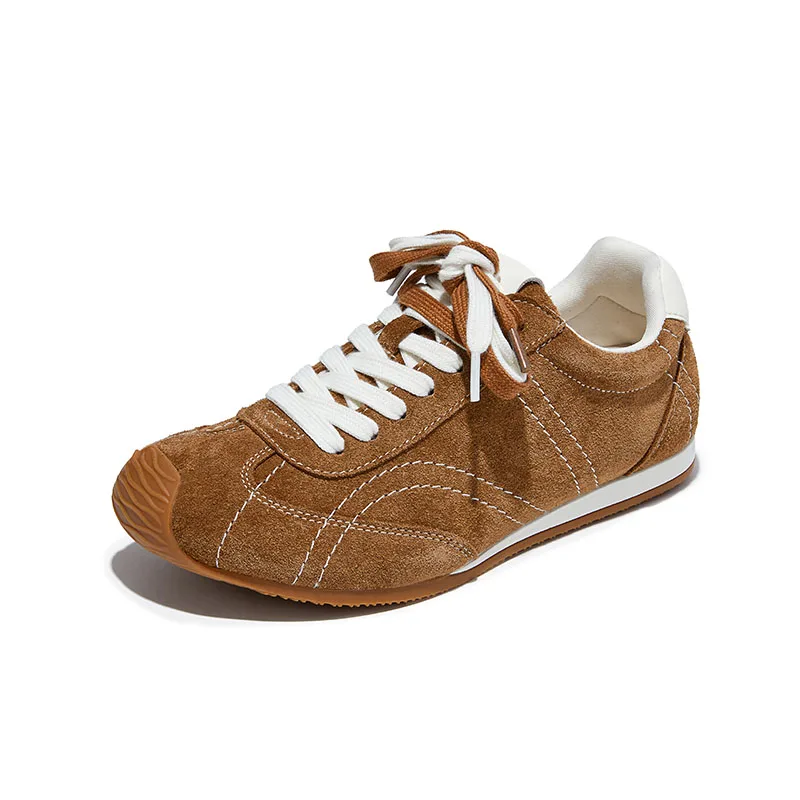 

CICIYANG Genuine Leather Women's Forrest Gump Shoes 2025 Autumn Casual Sneakers Female Non-slip Large-size German Training Shoes