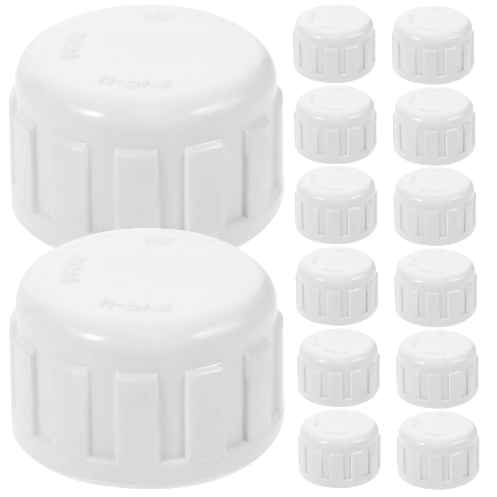 25Pcs PVC Internal Thread Pipe End Caps High Strength Lightweight for Sprinkler Irrigation Cold Water Supply Lines