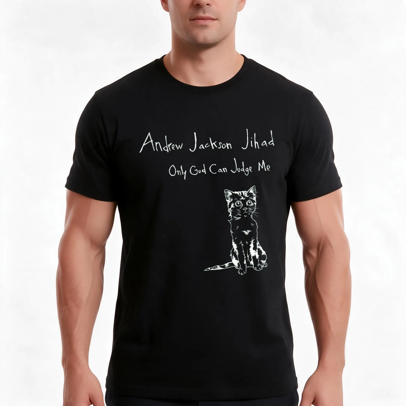 Andrew Jackson Jihad - Only God Can Judge Me (inverted) T-Shirt Summer Casual Cotton Tee Oversized Streetwear Tops