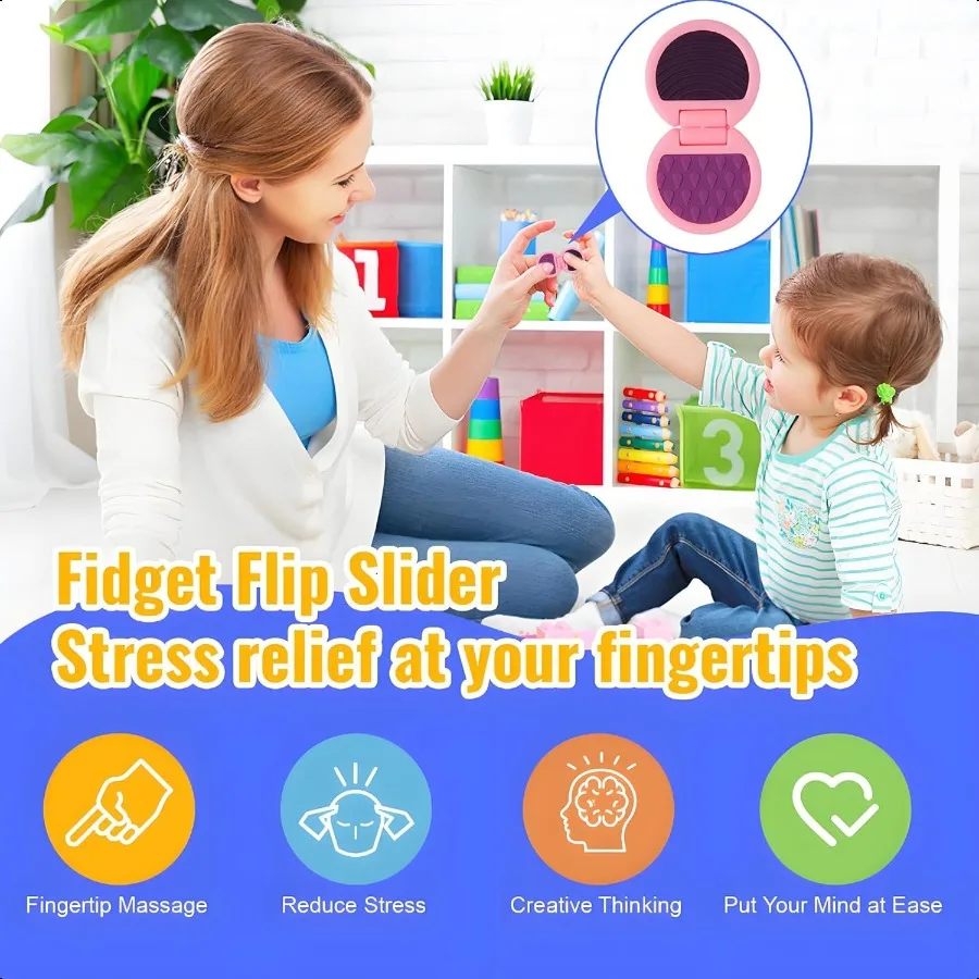ألعاب متململة ألعاب حسية للبالغين مع عناصر تخفيف القلق للتوحد لـ ADHD Str Relief Fun Fidgets للمراهقين المزخرفة وFli