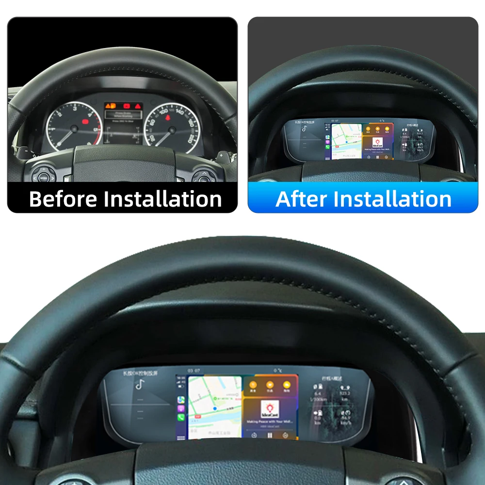 

Dashboard Carplay For Land Rover Discovery Sport 2011-2017 Cluster Screen Digital speedometer LCD instrument panel 4+3 Colour UI