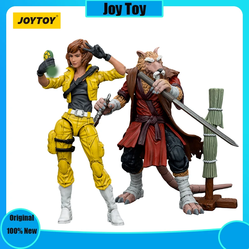 JOYTOY 1/18 TMNT Action Figure Splinter and April O'Neil  Anime Model Pre-Sale